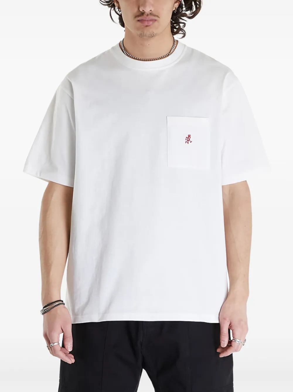 logo-embroidered T-shirt