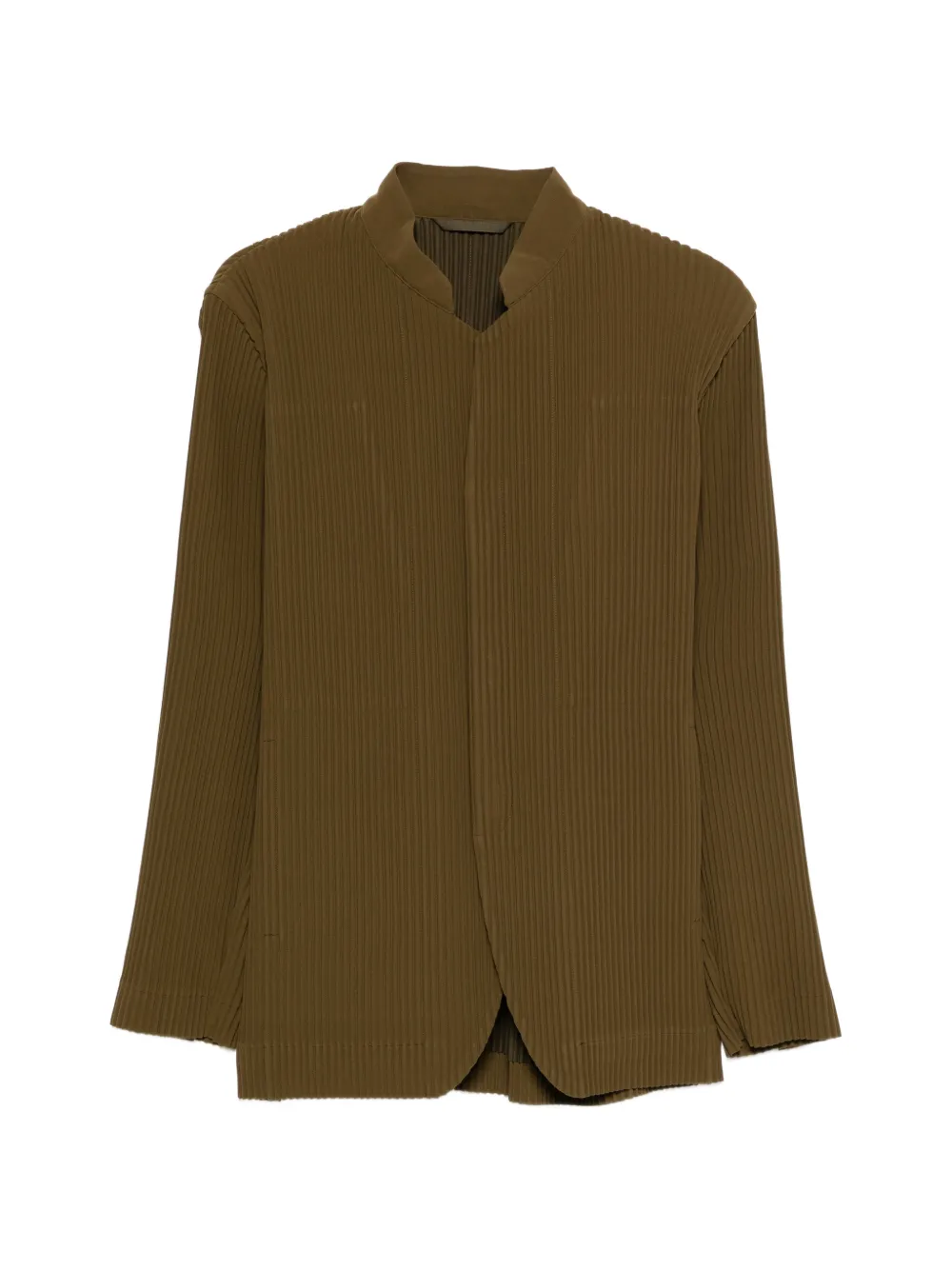 Tuxedo pleated blazer