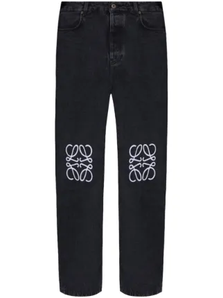 Anagram wide-leg jeans