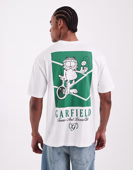 relaxed fit t-shirt with Garfield back print