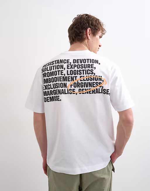 Relaxed Fit T-Shirt with Front and Back Forgiveness Print
